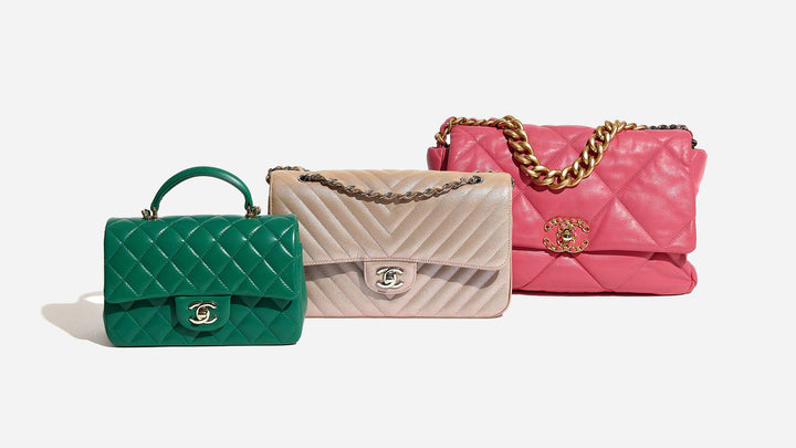 comparing chanel bags crafted in different leather types from lambskin and caviar to goatskin by FASHIONPHILE