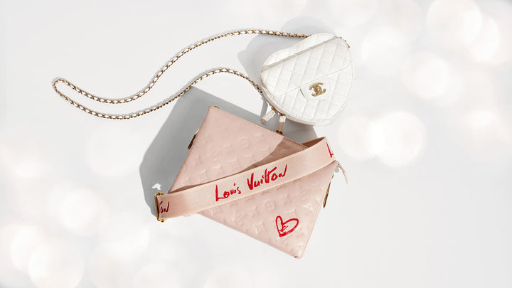 image of louis vuitton fall in love monogram coussin and chanel cc in love heart bag by FASHIONPHILE