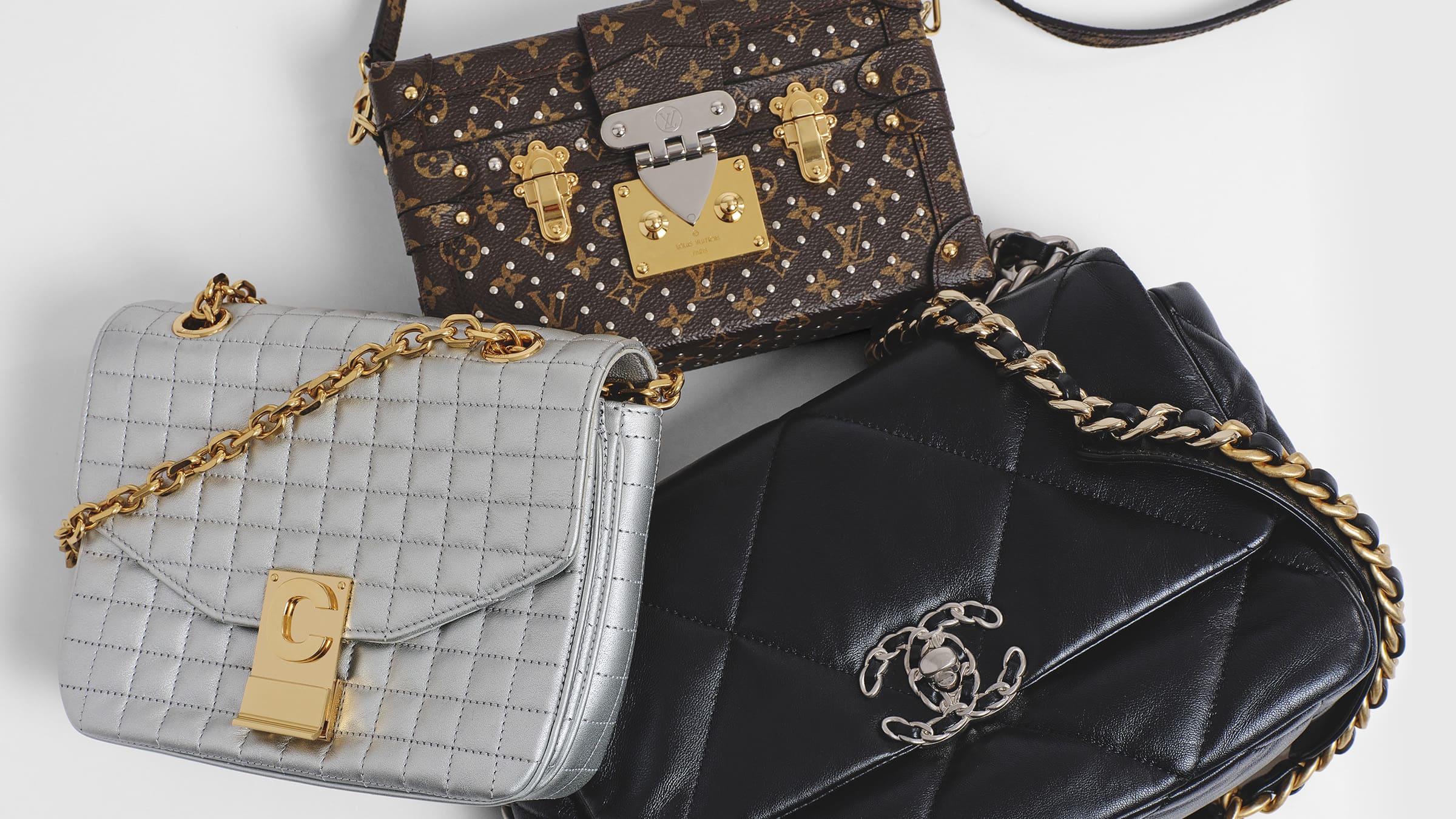 Two-toned metal handbag trend