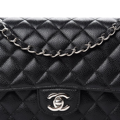 Chanel Caviar Quilted Medium Double Flap Black 14 of 15