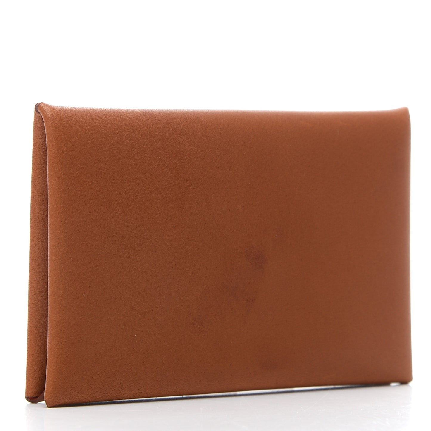 Barenia Verso Calvi Card Case Fauve Orange Poppy