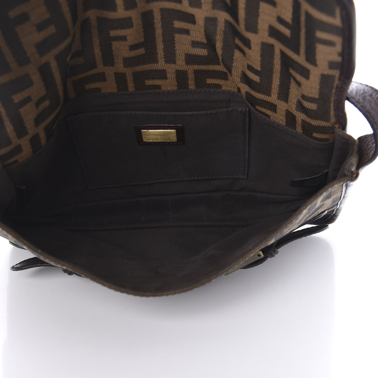 Zucca Calfskin Shoulder Bag Tobacco