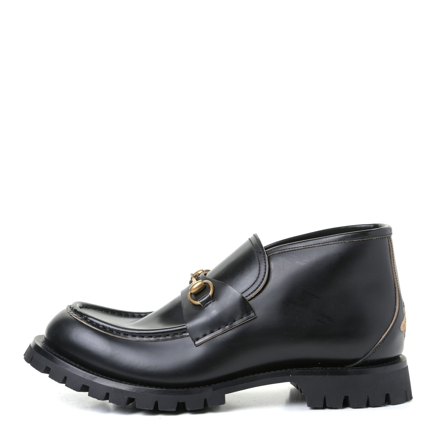 Gucci Cordovan Lux Mens Harald Horsebit Ankle Boots 12 Black 1 of 9