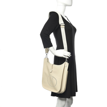 Hermes Taurillon Clemence Evelyne III PM Craie 2 of 10