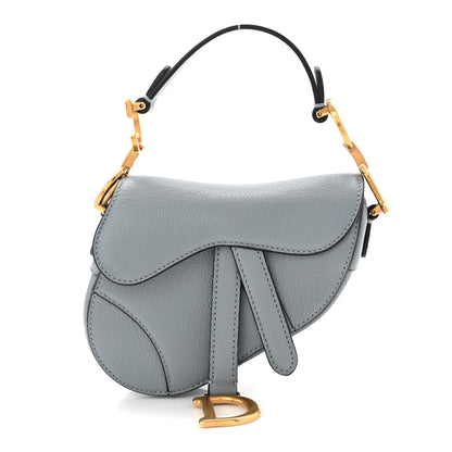 Christian Dior Goatskin Micro Saddle Bag Cloud Blue 1 of 10