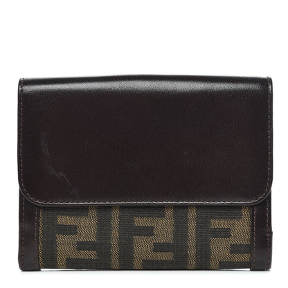 Fendi Zucca Compact Wallet Tobacco 1 of 8