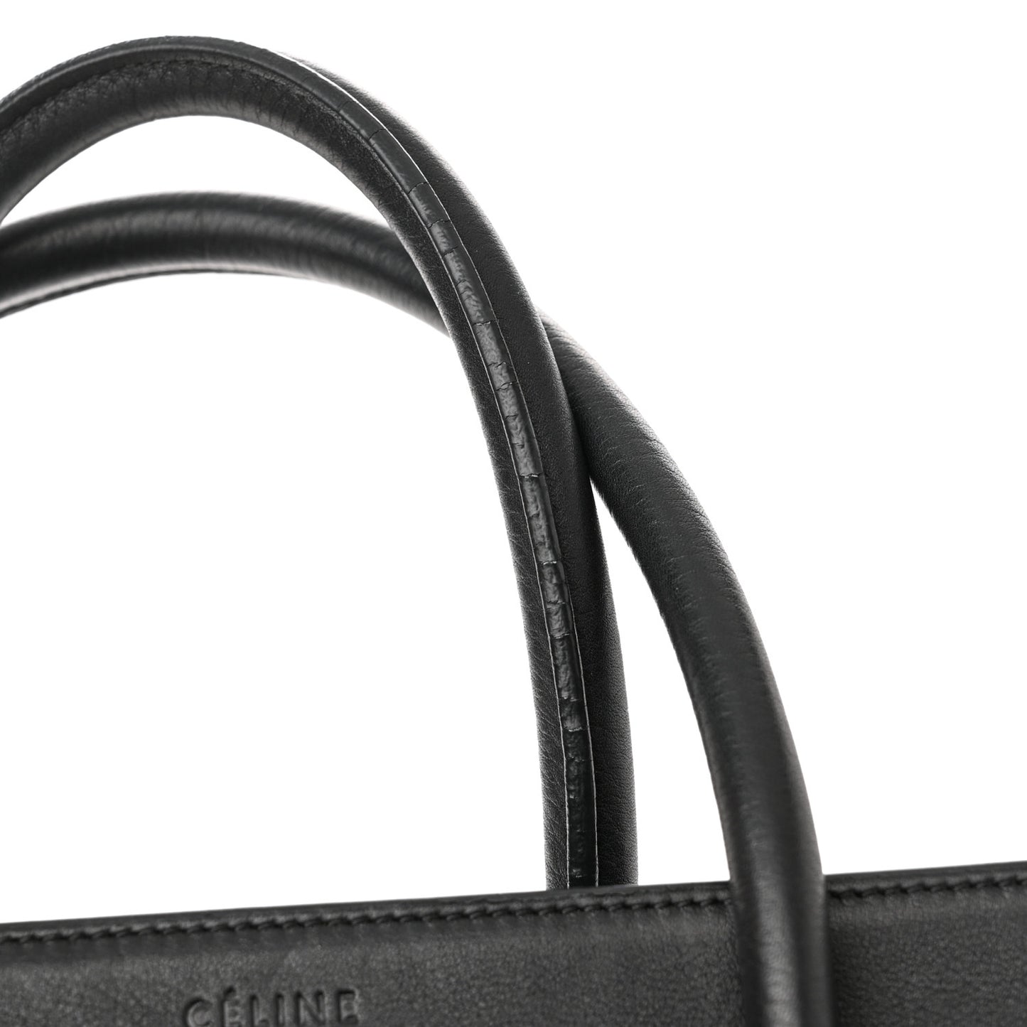 Grained Calfskin Medium Phantom Luggage Black