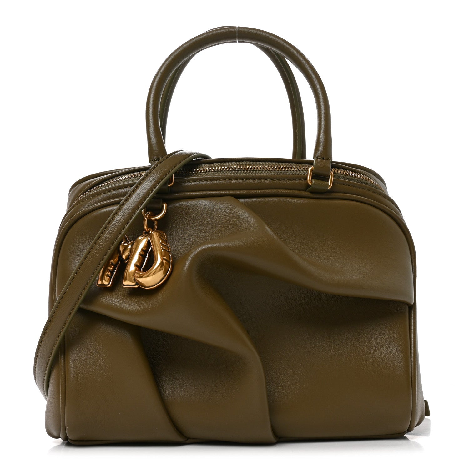 Marc Jacobs Lambskin Small The Wave Bag Olive 1 of 9