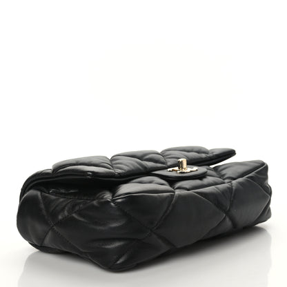 Chanel Calfskin Quilted Medium Bubbly Flap Black 3 of 8