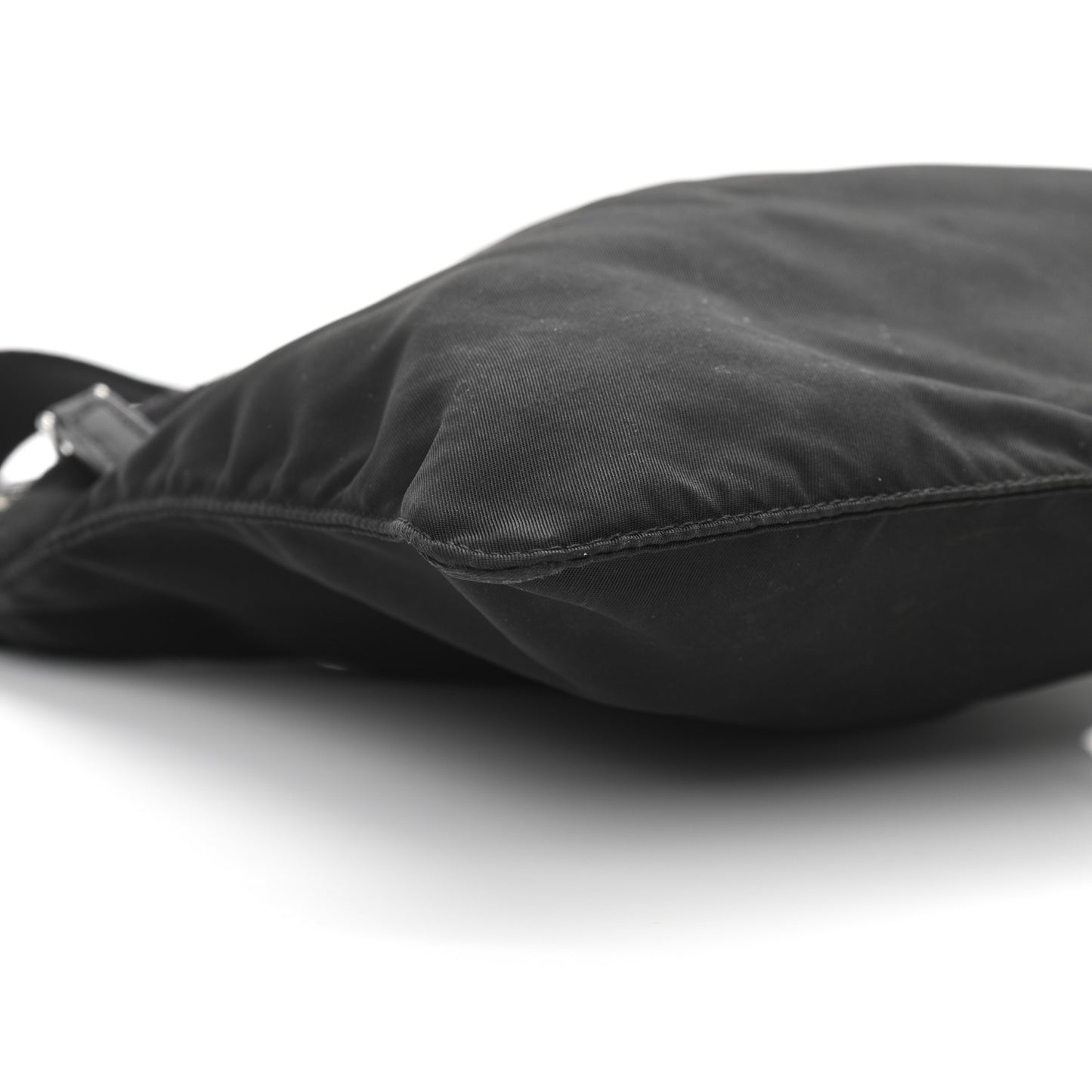 Nylon Vela Small Flat Messenger Bag Black