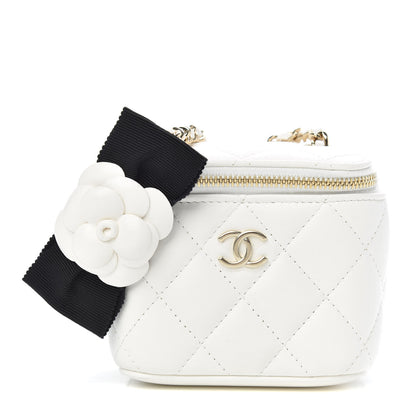 Chanel Lambskin Quilted My Chanel Lady Vanity Case With Chain White 1 of 10