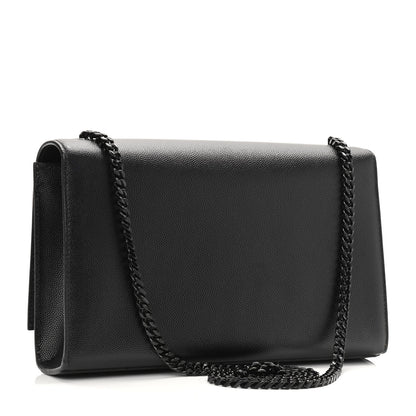 Saint Laurent Grain De Poudre Medium Classic Monogram Kate Satchel Black 2 of 8