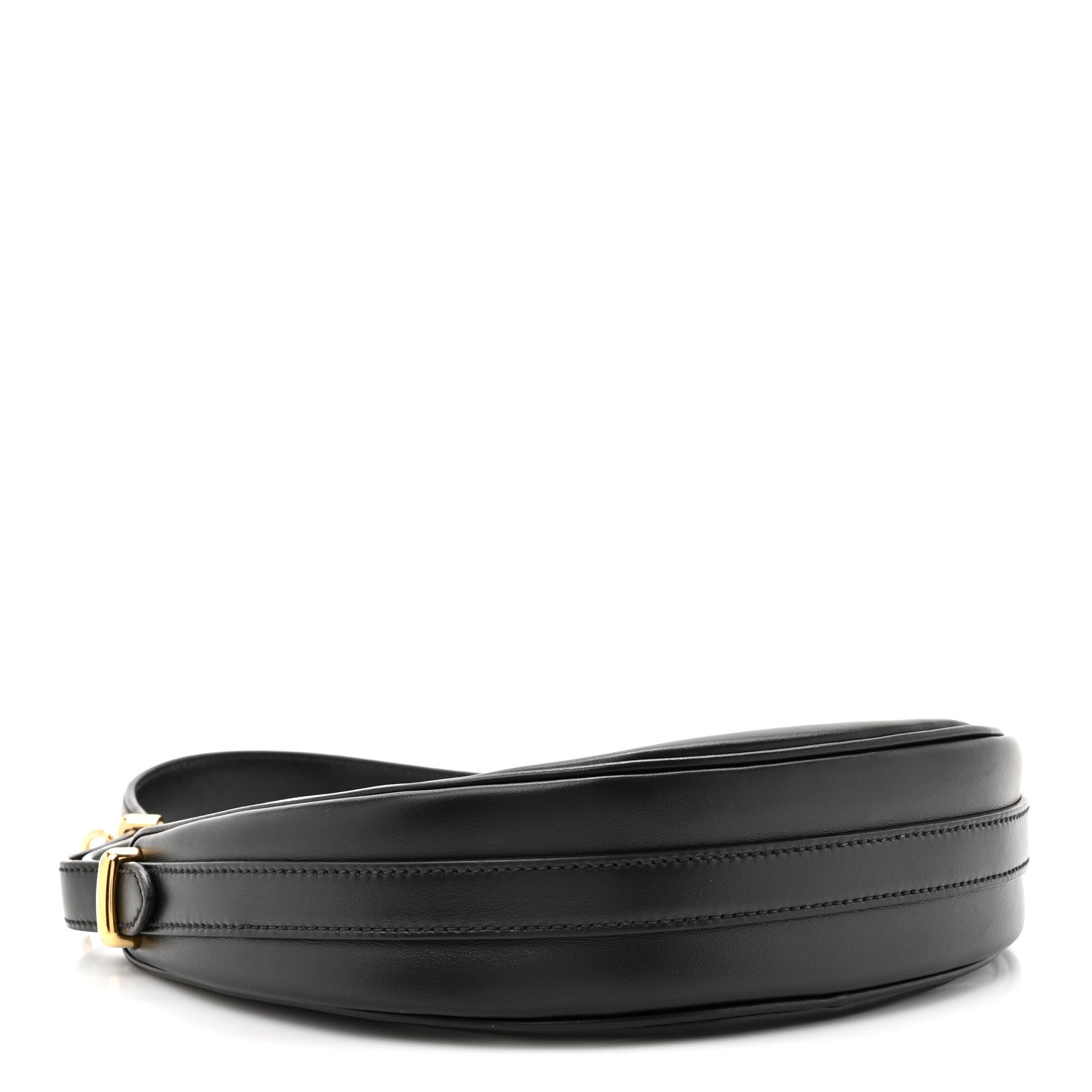 Prada Soft Calfskin Arque Shoulder Bag Black 3 of 10