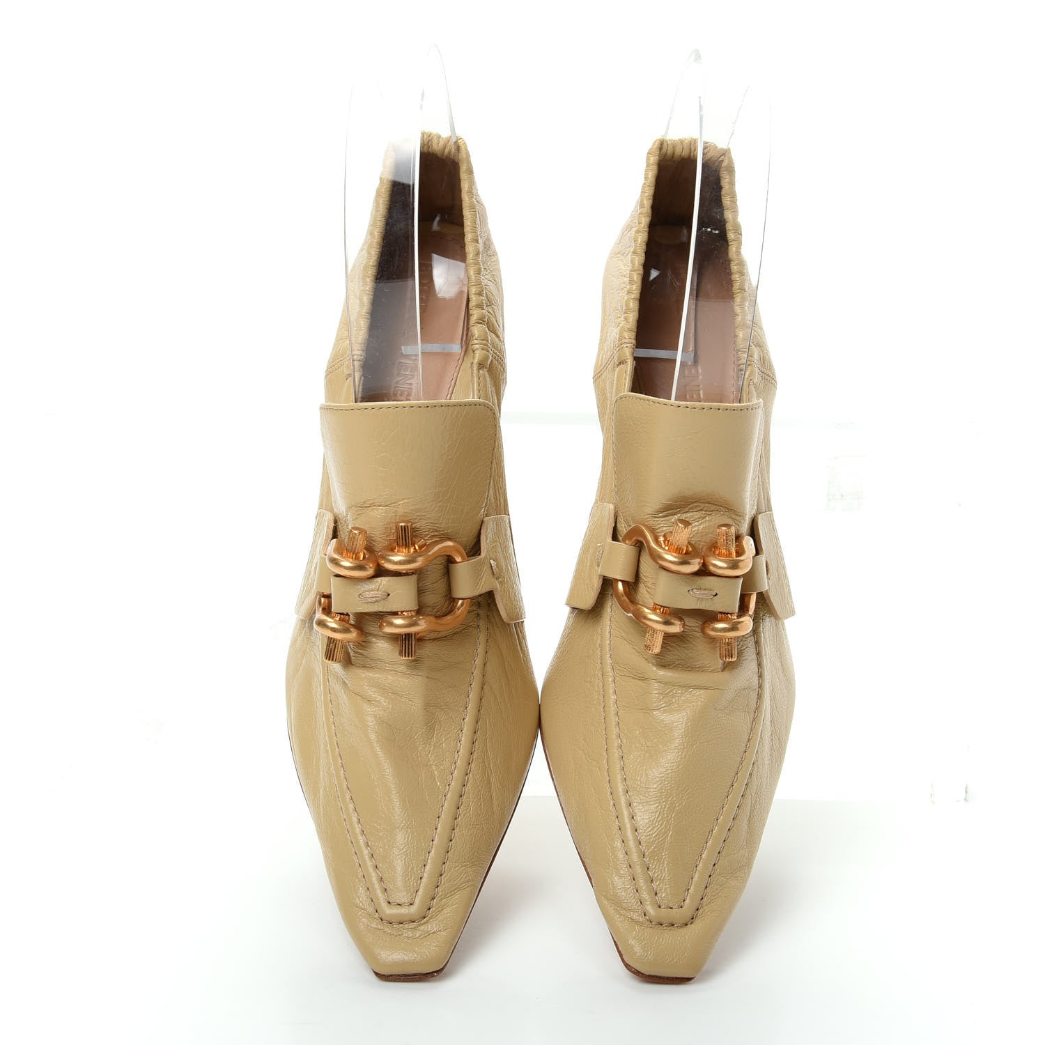 Bottega Veneta Crushed Nappa Madame 90mm Pumps 37.5 Cane Sugar 5 of 9