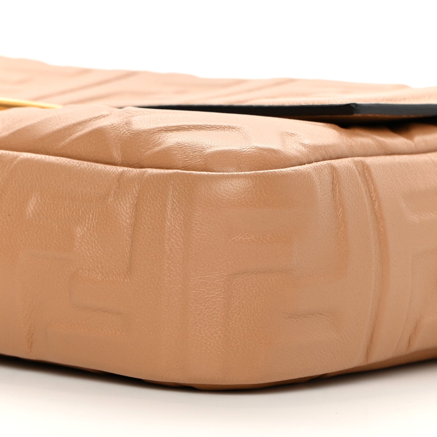 Nappa FF 1974 Embossed Baguette Miele Scuro