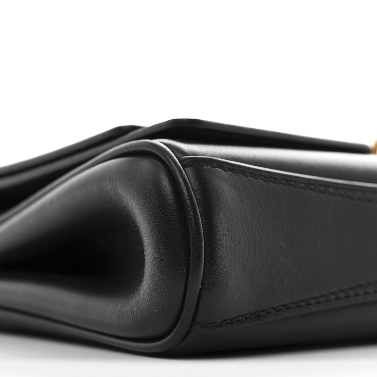 Balenciaga Smooth Calfskin Small Bel Air Clutch On Strap Black