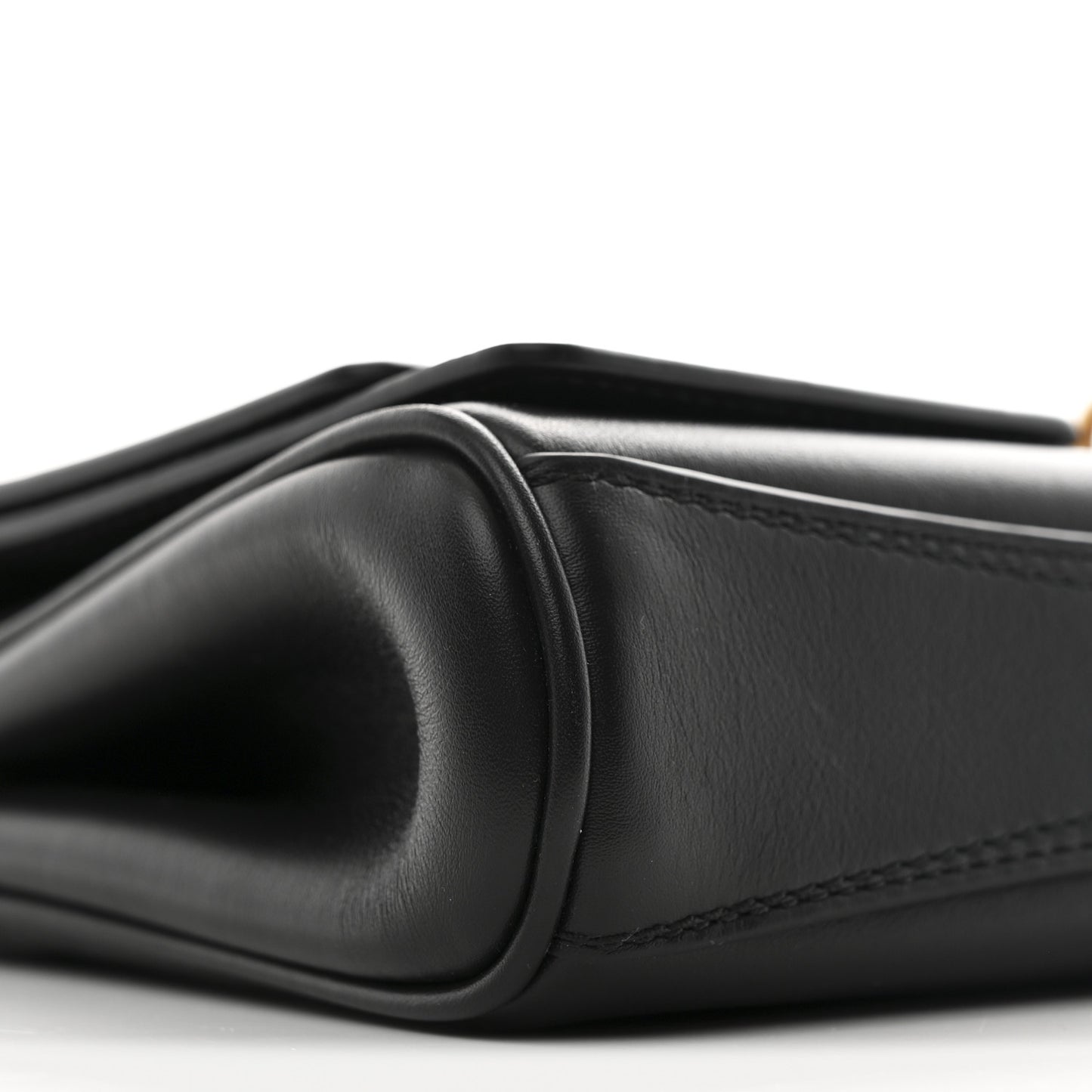 Smooth Calfskin Small Bel Air Clutch On Strap Black