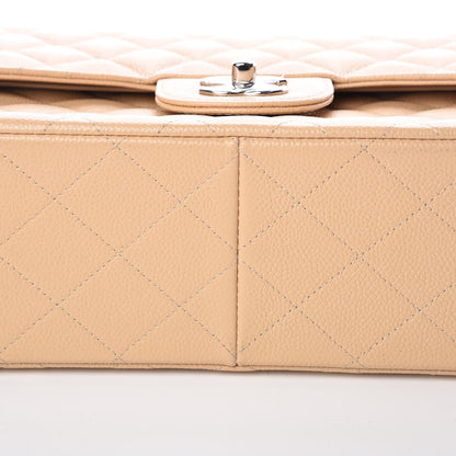 Chanel Caviar Quilted Jumbo Double Flap Light Beige 11 of 11