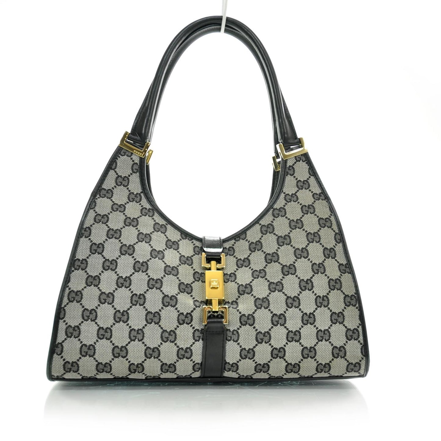 Monogram Bardot Shoulder Bag Black