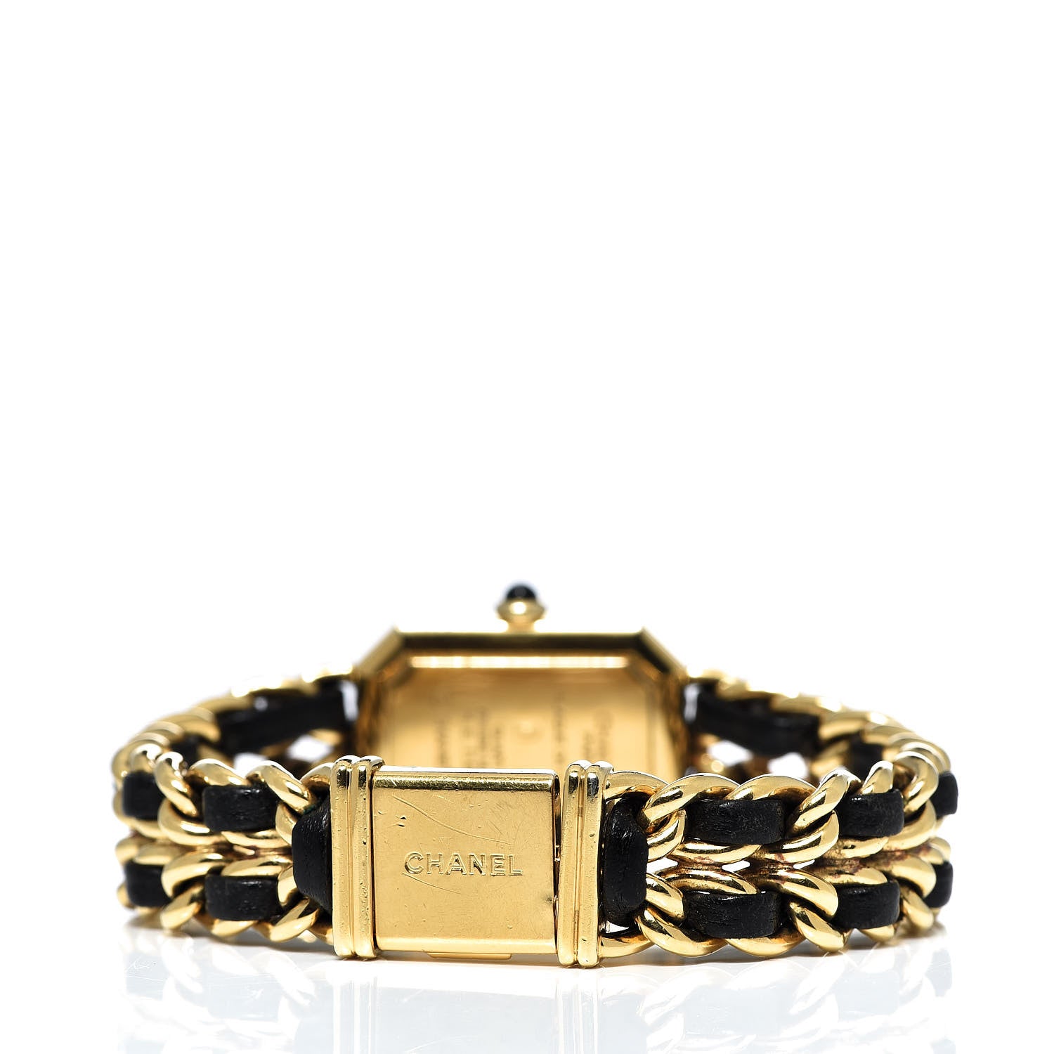 Chanel Stainless Steel Lambskin 20mm Chain Premiere Quartz Watch Gold L 4 of 6