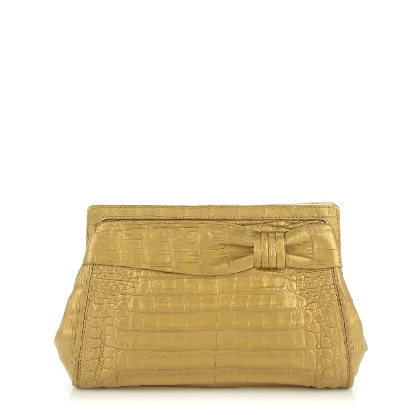Crocodile Clutch Gold