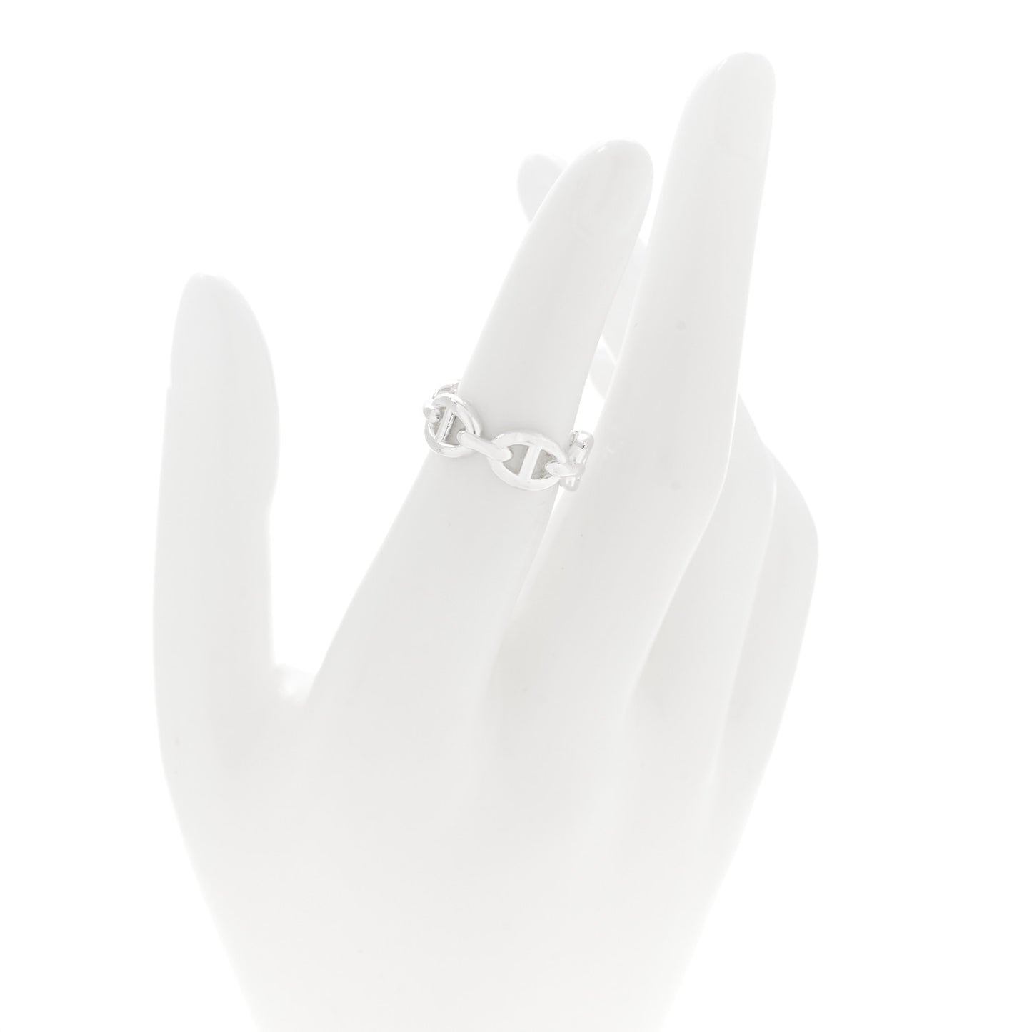 Sterling Silver PM Chaine d'Ancre Enchainee Band Ring 49 4.75