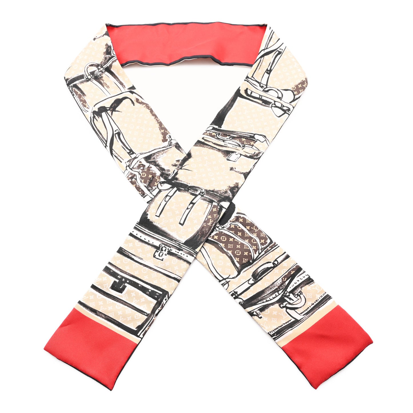 Silk Monogram Trunks Bandeau Brown