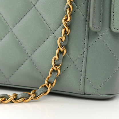 Chanel Metallic Lambskin Quilted Small CC Dynasty Vanity Case With Chain Grey 12 of 12