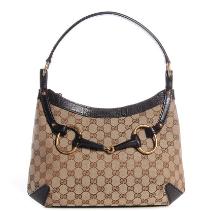 Gucci Monogram Horsebit Hobo Brown 1 of 7