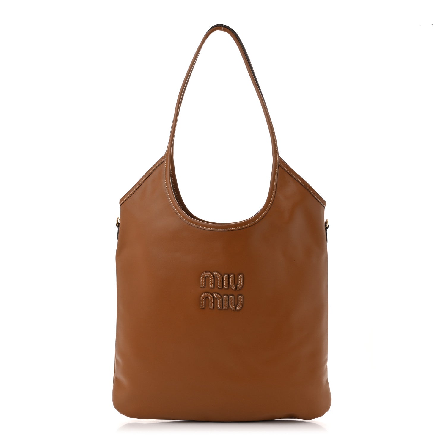 Miu Miu Nappa Ivy Bag Cognac 1 of 9