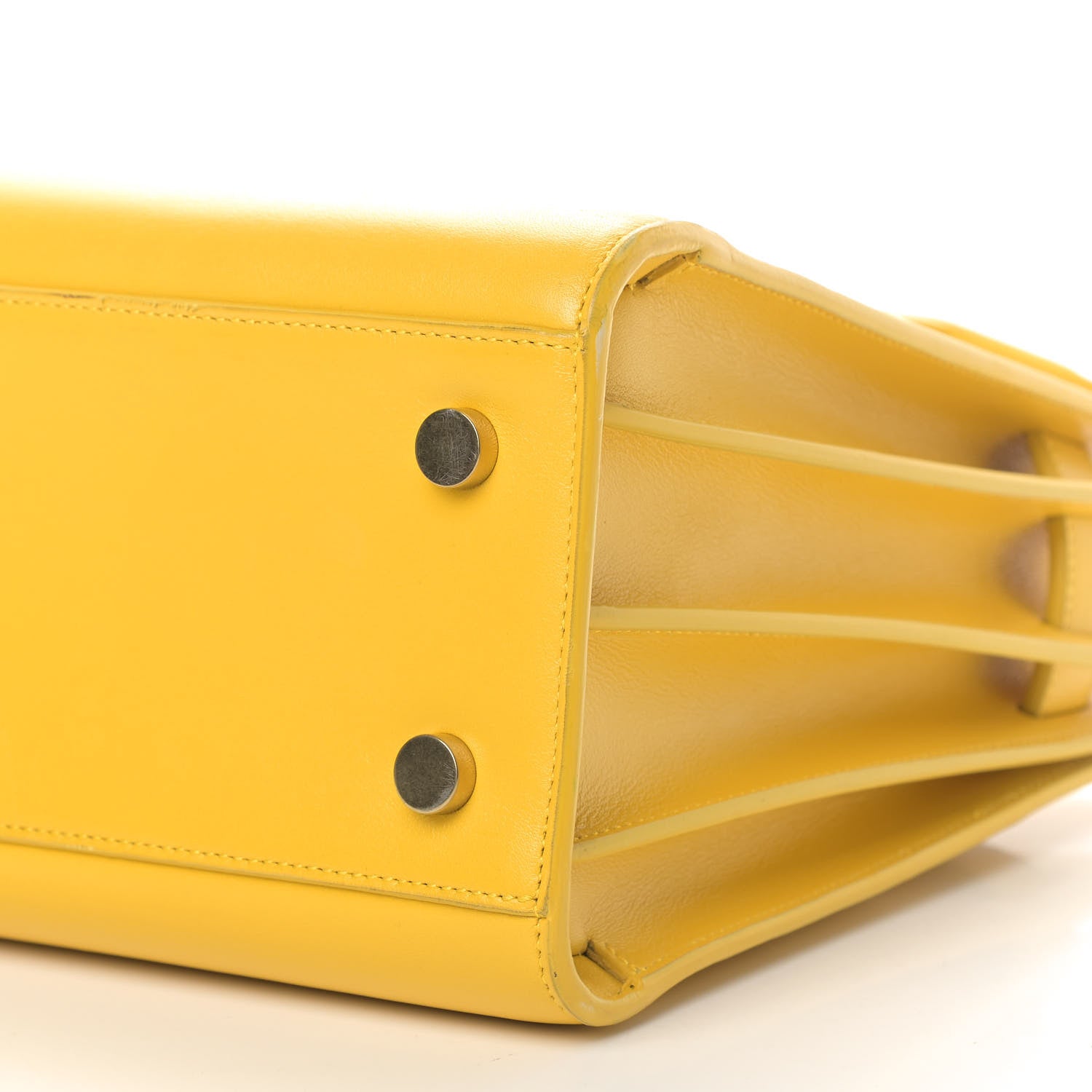 Saint Laurent Grained Calfskin Baby Sac De Jour Yellow 7 of 14