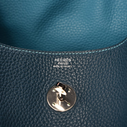 Hermes Taurillon Clemence Lindy 30 Colvert Turquoise 6 of 11