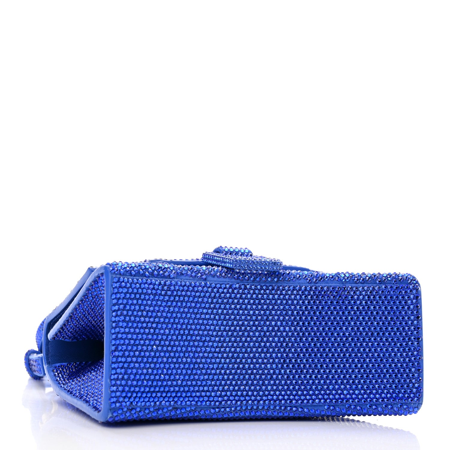 Balenciaga Strass Suede Hourglass Top Handle Bag XS Electric Blue 4 of 11