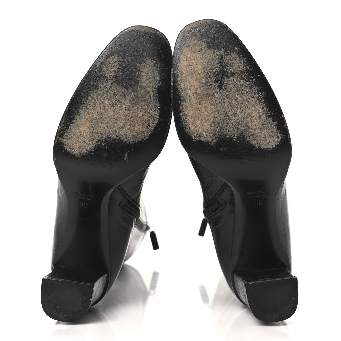 Calfskin Interlocking G Knee High Boots 9 Black