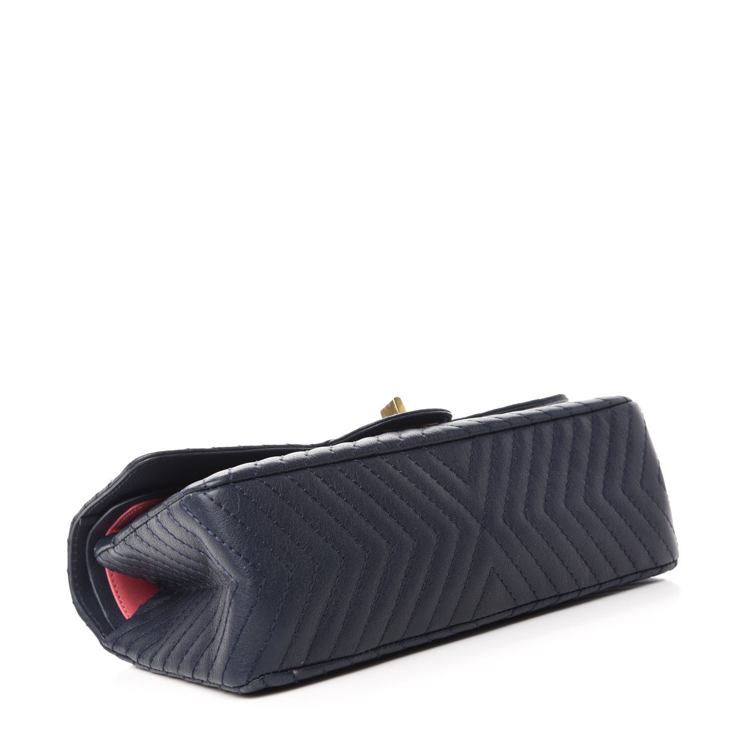 Chanel Sheepskin Chevron Quilted 2.55 Reissue 225 Flap Navy Blue 4 of 14