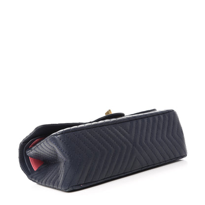Chanel Sheepskin Chevron Quilted 2.55 Reissue 225 Flap Navy Blue 4 of 14