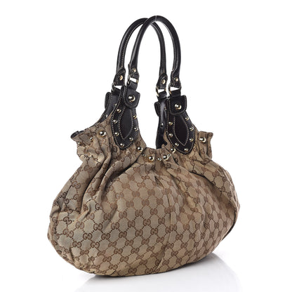 Gucci Monogram Studded Medium Pelham Tote Dark Brown 3 of 15