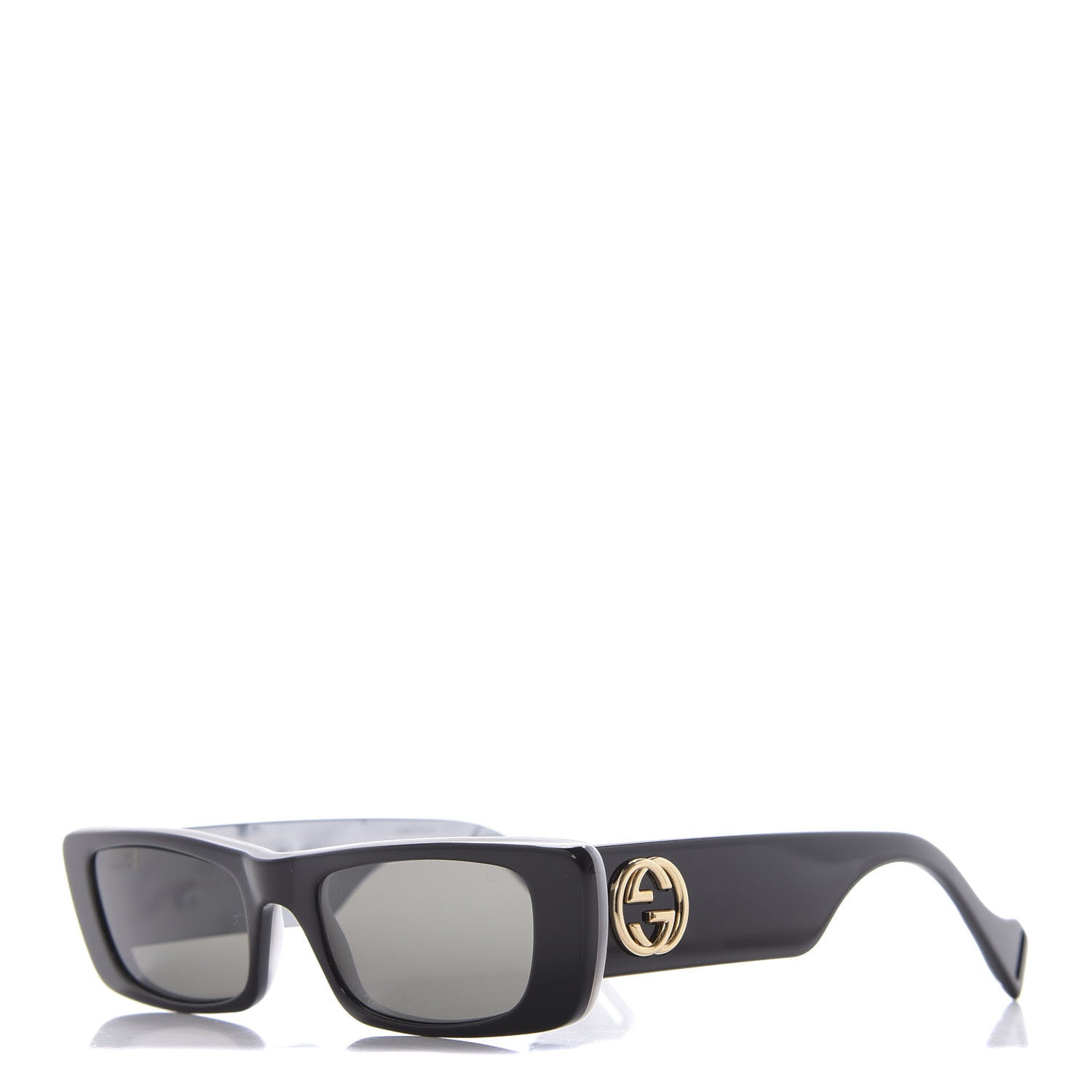 Gucci Acetate Rectangular Sunglasses GG0516S Black 1 of 8