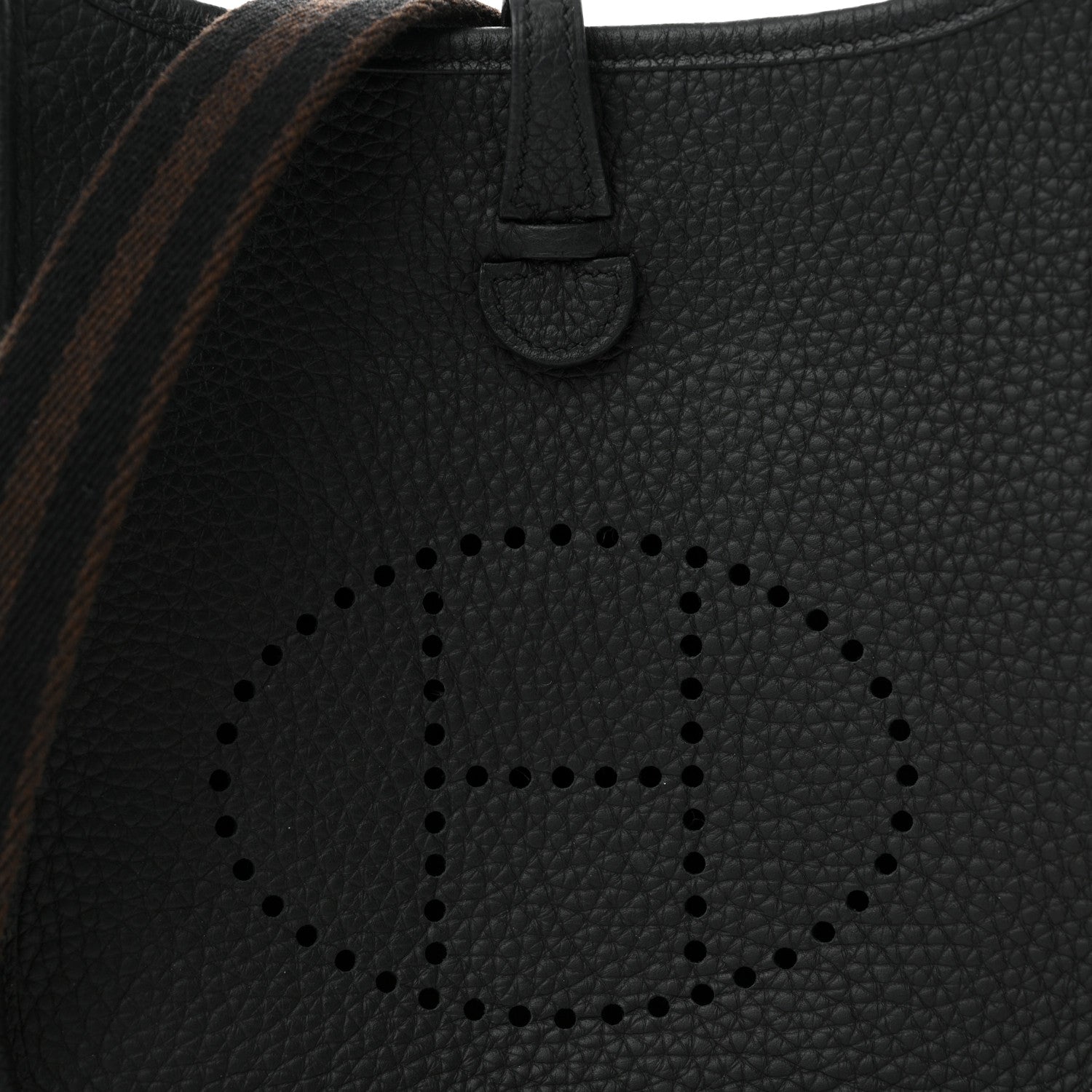 Hermes Taurillon Clemence Amazone Evelyne TPM Black Chocolate 8 of 14