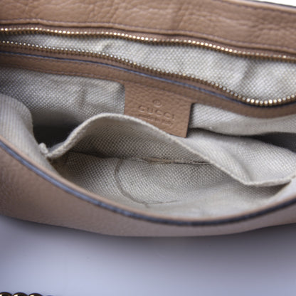 Gucci Pebbled Calfskin Medium Soho Flap Crossbody Camelia 13 of 23