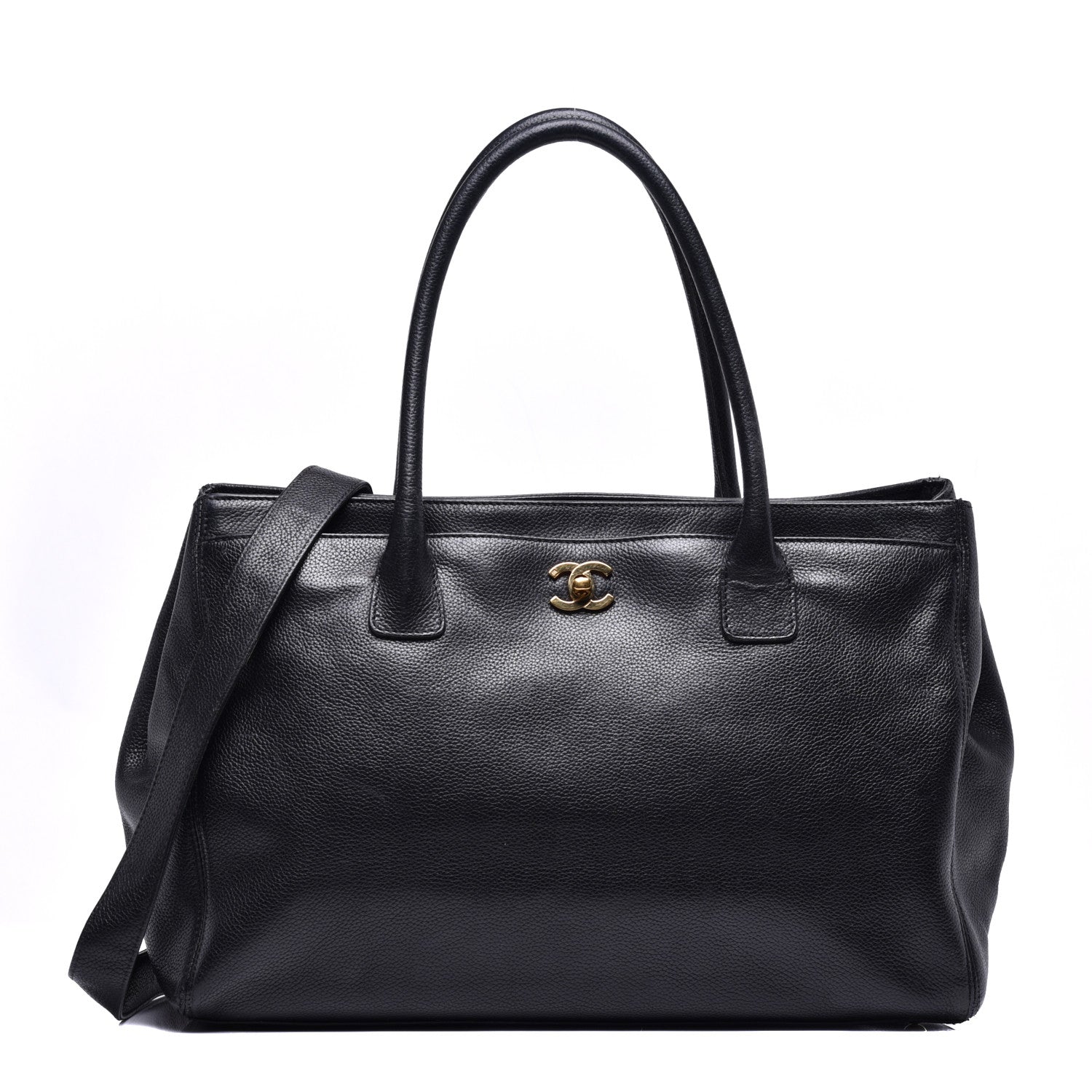 Chanel Calfskin Cerf Executive Shopper Tote Black 1 of 10