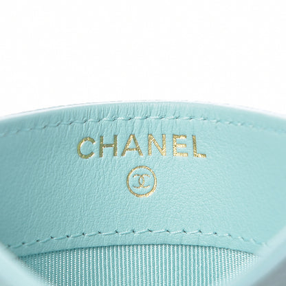 Chanel Caviar Quilted Card Holder Light Blue 8 of 11