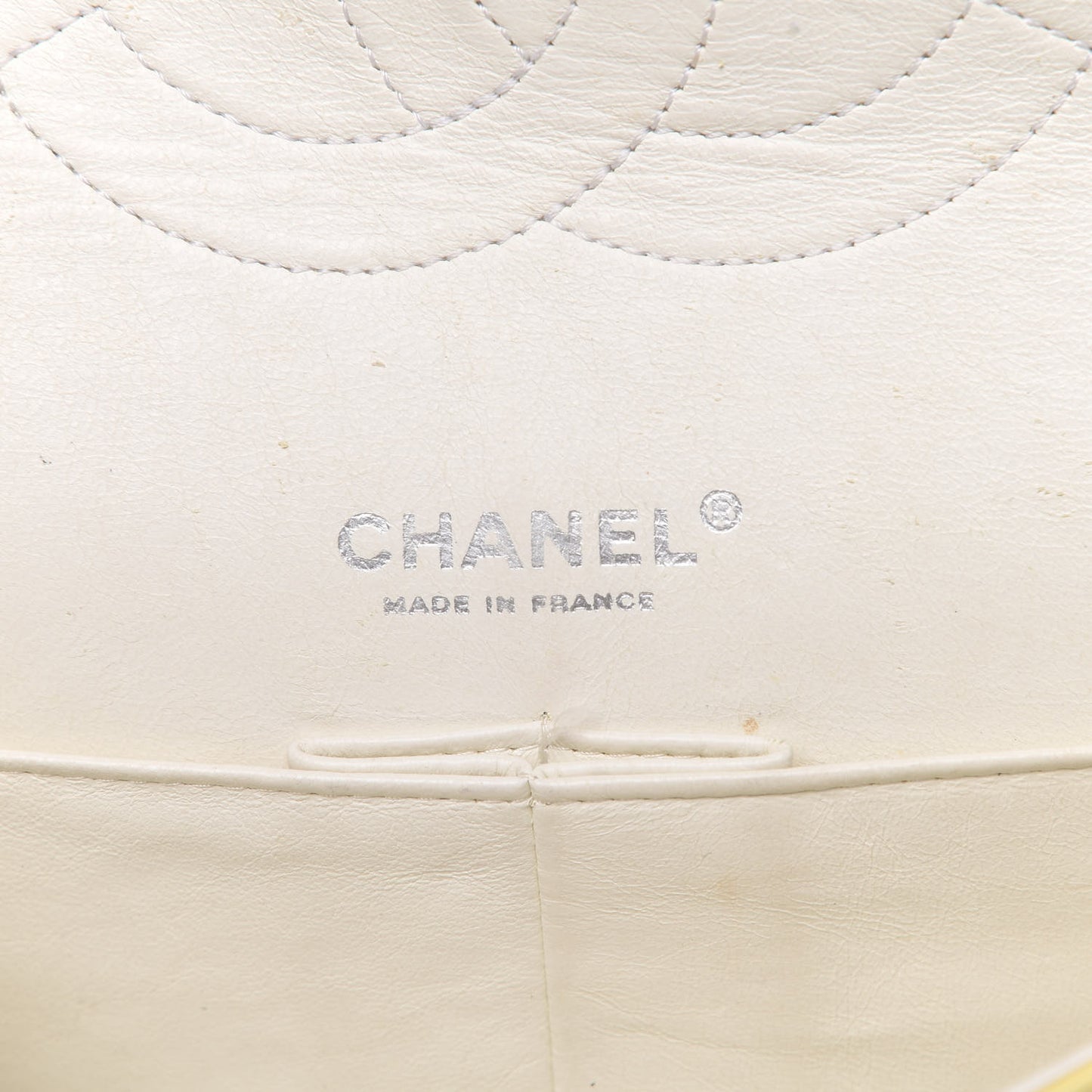 Patent Quilted Medium Double Flap Yellow