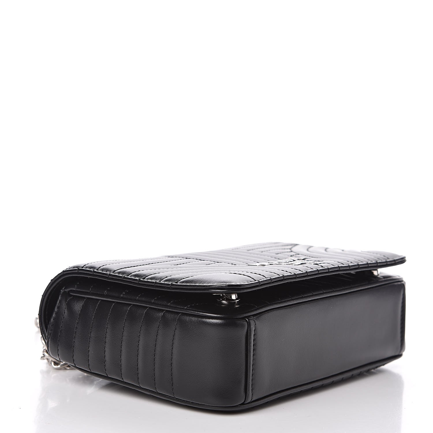 Prada Soft Calf Impunture Medium Diagramme Flap Black 4 of 9