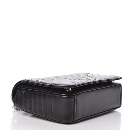 Prada Soft Calf Impunture Medium Diagramme Flap Black 4 of 9