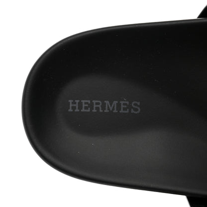 Hermes Calfskin Womens Chypre Sandals 39 Black 6 of 9