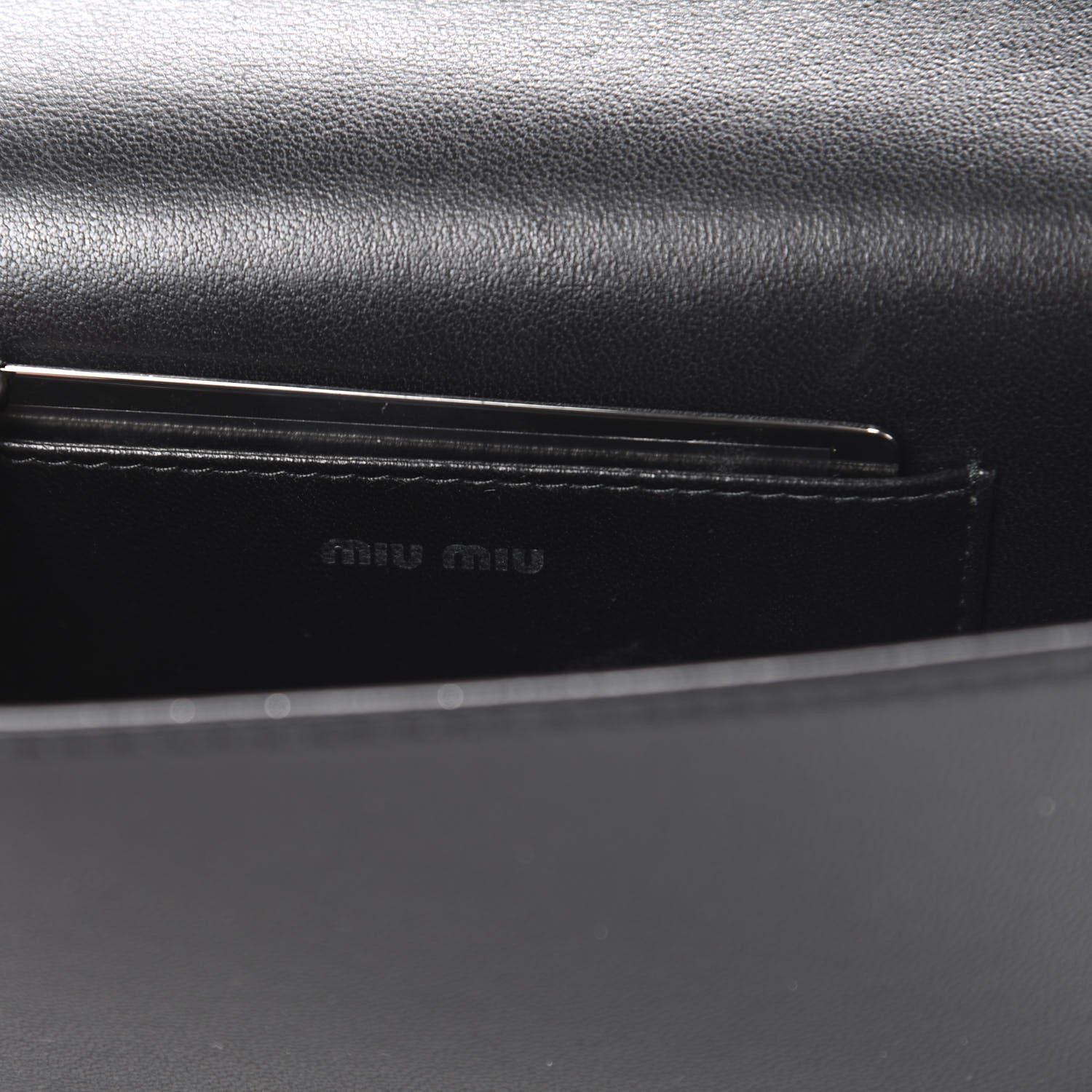 Miu Miu Nappa Matelasse Chain Shoulder Bag Black 8 of 10
