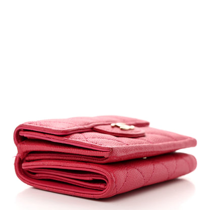 Chanel Caviar Quilted Double Flap Wallet Pink 4 of 12