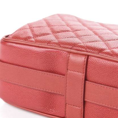 Chanel Caviar Quilted Medium Business Trip Camera Bag Red 10 of 11