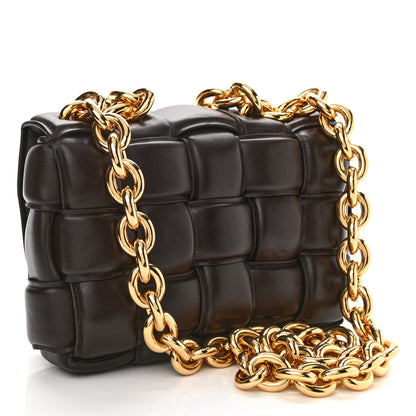 Bottega Veneta Lambskin Maxi Intreccio Padded Chain Cassette Crossbody Bag Black 3 of 9